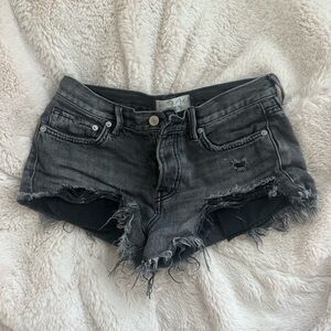 Black Denim Shorts
